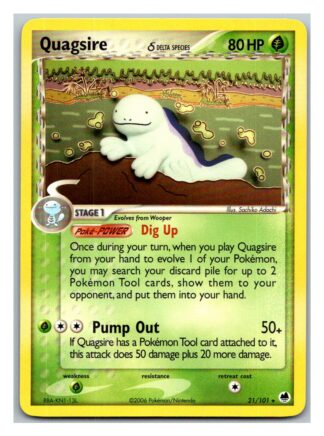 Quagsire 21/101 Dragon Frontiers (Rare) (Exc Condition)