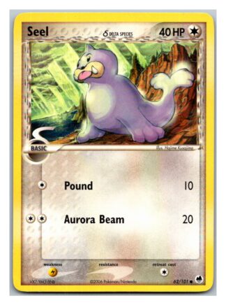 Seel 62/101 Dragon Frontiers (Common) (P Condition)