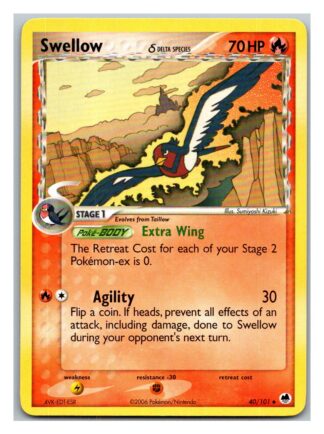 Swellow 40/101 Dragon Frontiers (Uncommon) (Exc Condition)