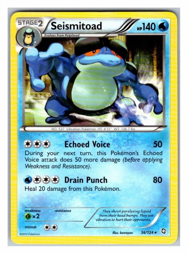 Seismitoad 36/124 Dragons Exalted (Rare) (Exc Condition)