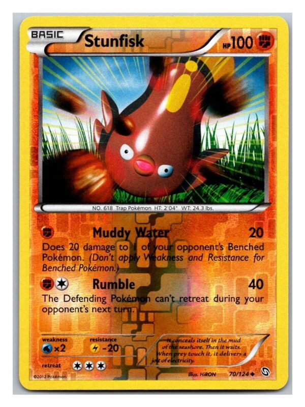 Stunfisk 70/124 Dragons Exalted (Reverse Holo) (Exc Condition)