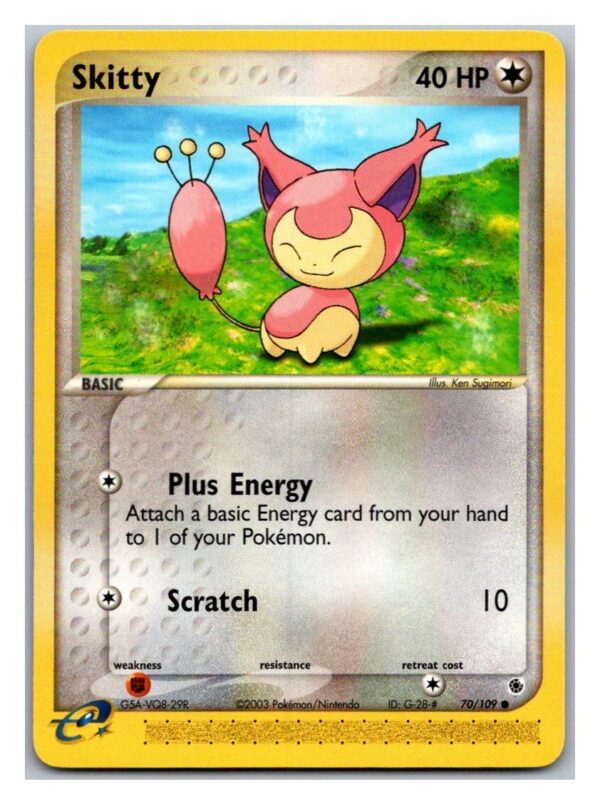 Skitty 70/109 EX Ruby & Sapphire (Common) (Exc Cond)