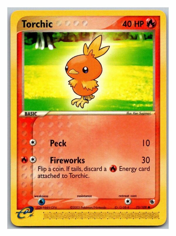 Torchic 73/109 EX Ruby & Sapphire (Common) (Exc Cond)