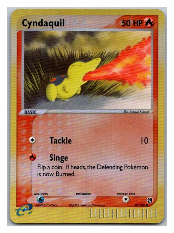 Cyndaquil 59/100 EX Sandstorm (Reverse Holo) (Exc Cond)
