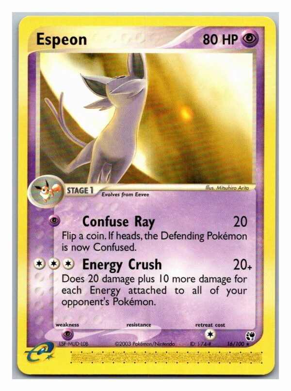 Espeon 16/100 EX Sandstorm (Rare - NonHolo) (LP Cond)