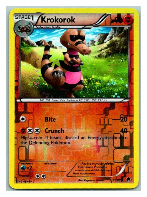 Krokorok 61/98 Emerging Powers (Reverse Holo) (Exc Condition)