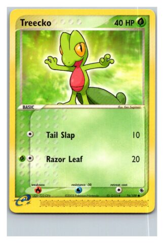 Treecko 76/109 Ex Ruby & Sapphire (Common) (Exc Cond)