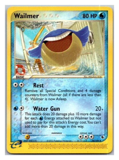 Wailmer 48/109 Ex Ruby & Sapphire (Uncommon) (Exc Cond)