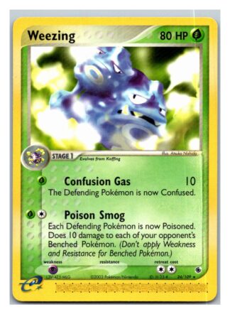 Weezing 24/109 Ex Ruby & Sapphire (Rare) (Exc Cond)