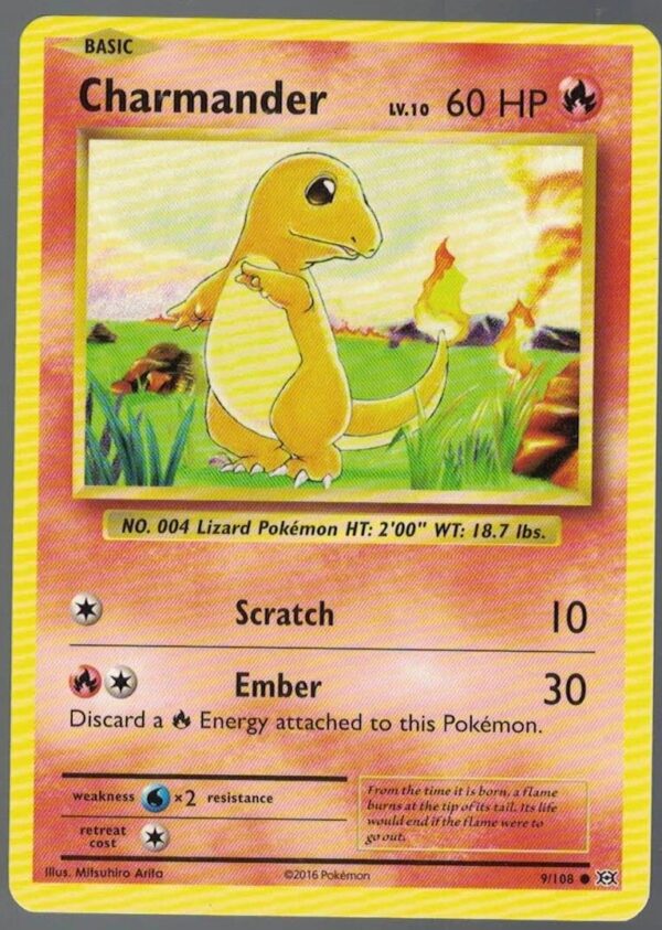 Charmander 9/108 Evolutions (Common) (Exc Condition)