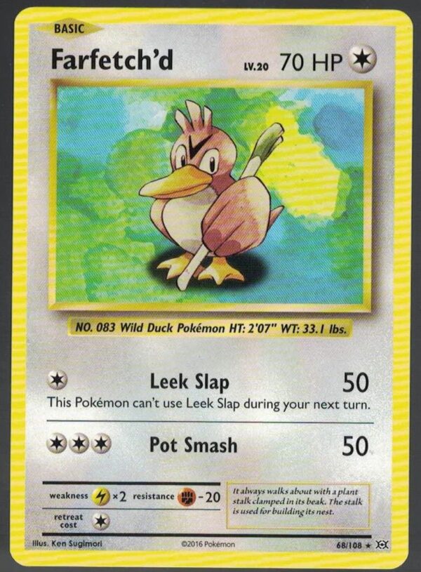 Farfetch'd 68/108 Evolutions (Rare) (Exc Condition)
