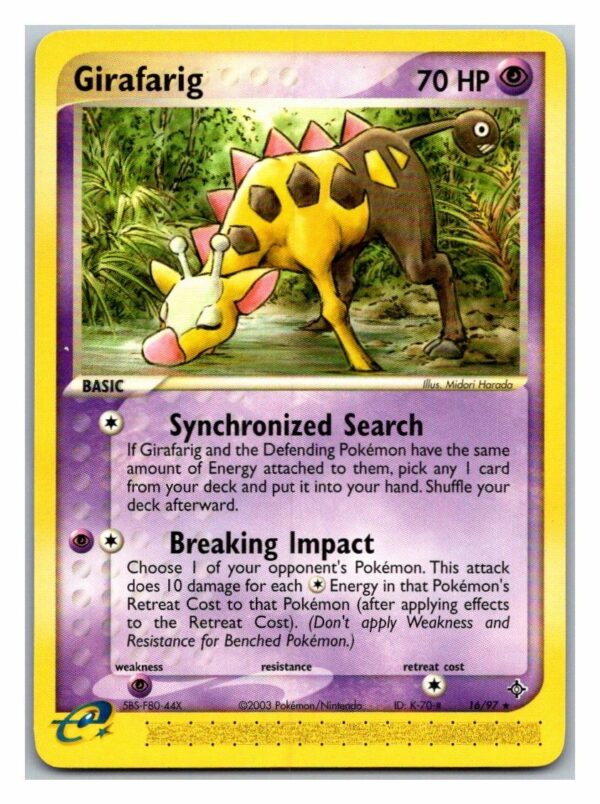 Girafarig 16/97 Ex Dragon (Rare) (LP Cond)