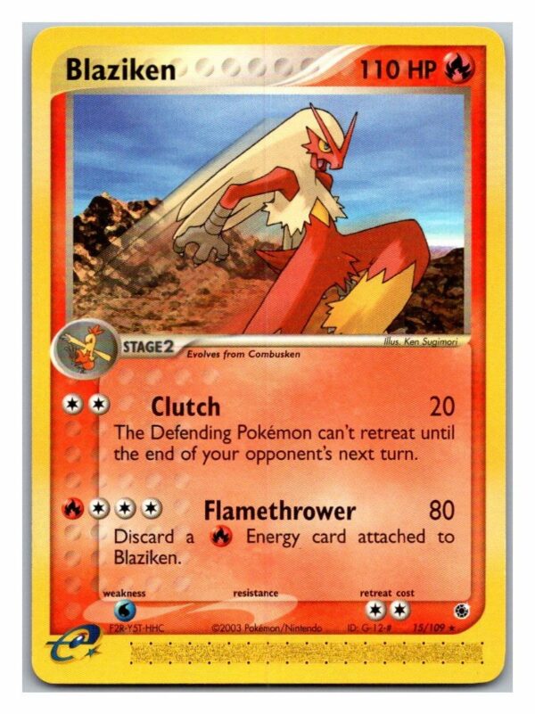 Blaziken 15/109 Ex Ruby & Sapphire (Rare) (LP Cond)