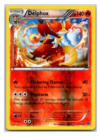 Delphox 13/124 Fates Collide (Reverse Holo) (Exc Condition)