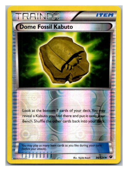 Dome Fossil Kabuto 96/124 Fates Collide (Reverse Holo) (Exc Condition)