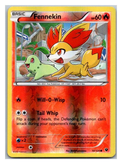 Fennekin 10/124 Fates Collide (Reverse Holo) (Exc Condition)