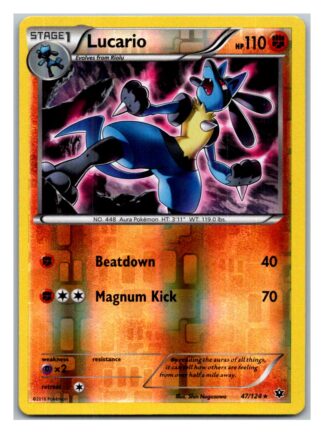 Lucario 47/124 Fates Collide (Reverse Holo) (Exc Condition)