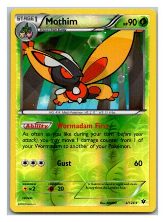 Mothim 4/124 Fates Collide (Reverse Holo) (Exc Condition)