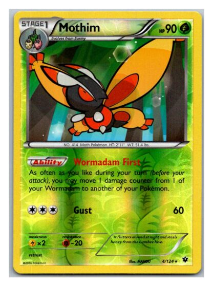 Mothim 4/124 Fates Collide (Reverse Holo) (Exc Condition)