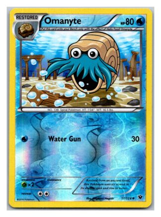 Omanyte 17/124 Fates Collide (Reverse Holo) (Exc Condition)