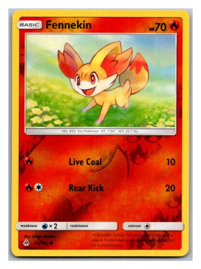 Fennekin 15/131 Forbidden Light (Reverse Holo) (Exc Condition)