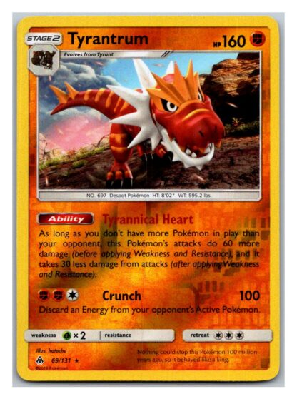 Tyrantrum 69/131 Forbidden Light (Reverse Holo) (Exc Condition)