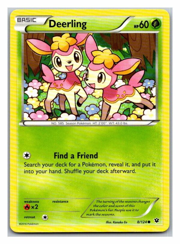 Deerling 8/124 Fates Collide (Common) (Exc Condition)