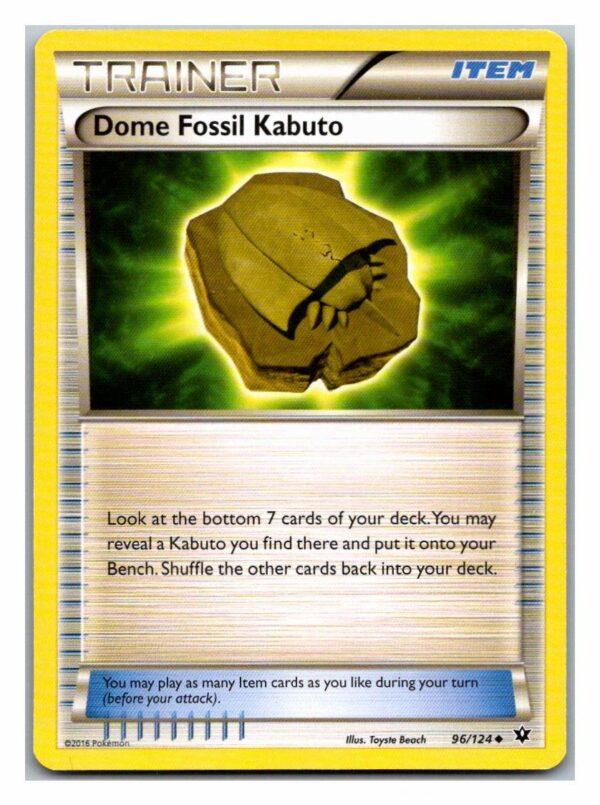 Dome Fossil Kabuto 96/124 Fates Collide (Uncommon) (Exc Condition)