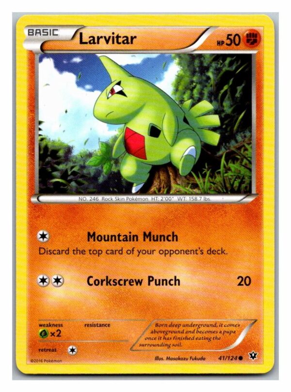 Larvitar 41/124 Fates Collide (Common) (Exc Condition)