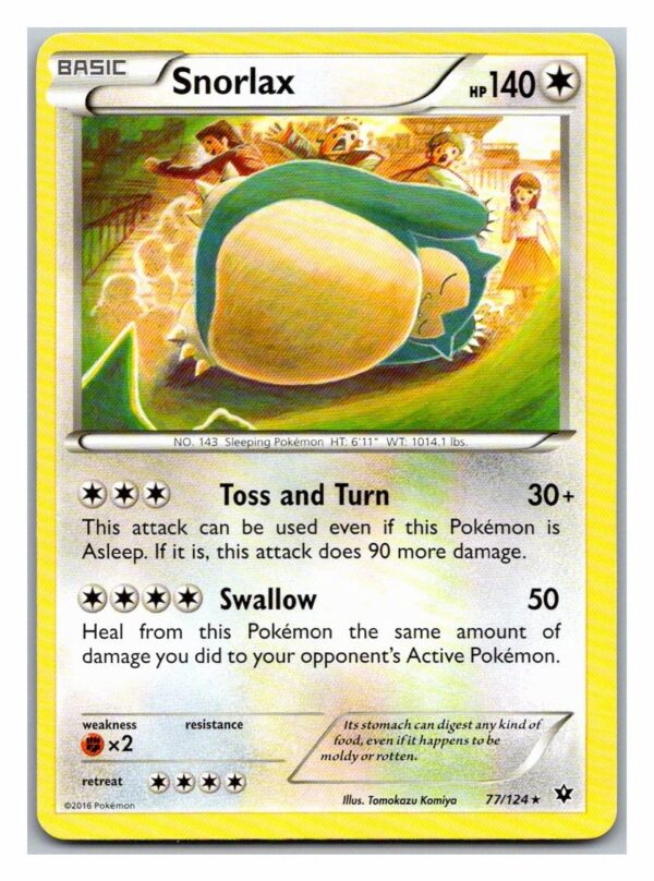 Snorlax 77/124 Fates Collide (Rare) (Exc Condition)