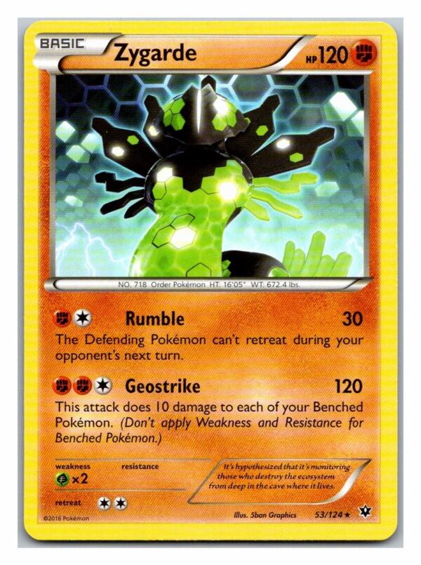 Zygarde 53/124 Fates Collide (Rare) (Exc Condition)