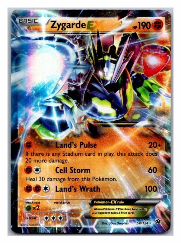 Zygarde EX 54/124 Fates Collide (Ultra Rare) (Exc Condition)
