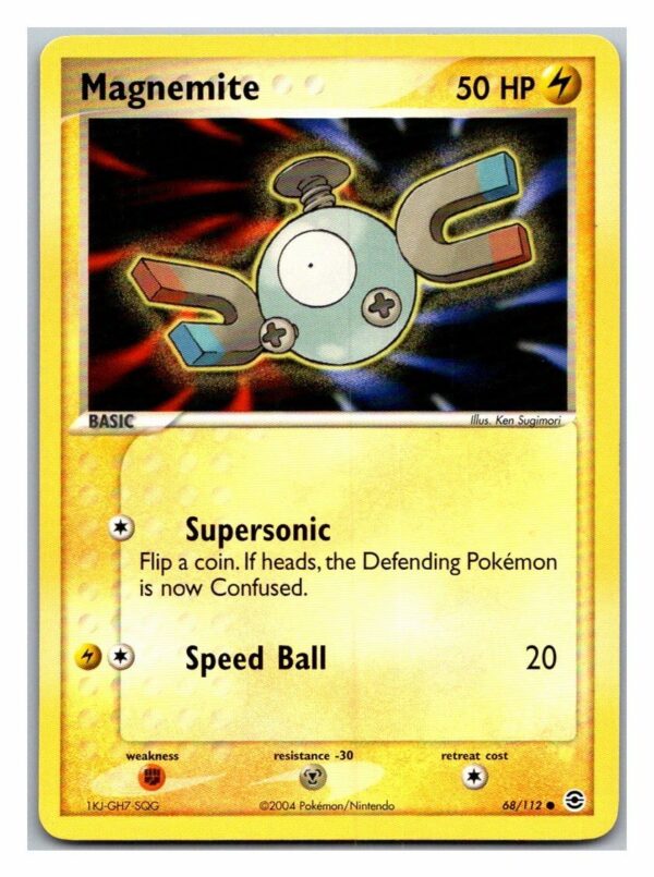 Magnemite 68/112 Fire Red Leaf Green (Common) (Exc Condition)