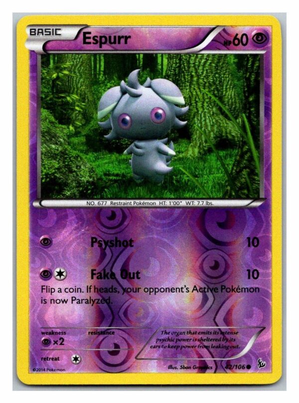 Espurr 42/106 Flashfire (Reverse Holo) (LP Condition)