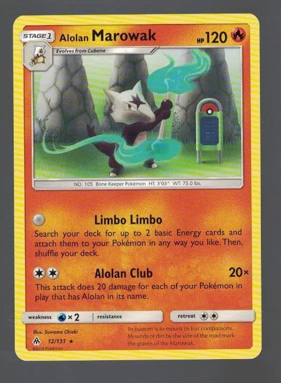 Alolan Marowak 12/131 Forbidden Light (Rare) (Exc Condition)