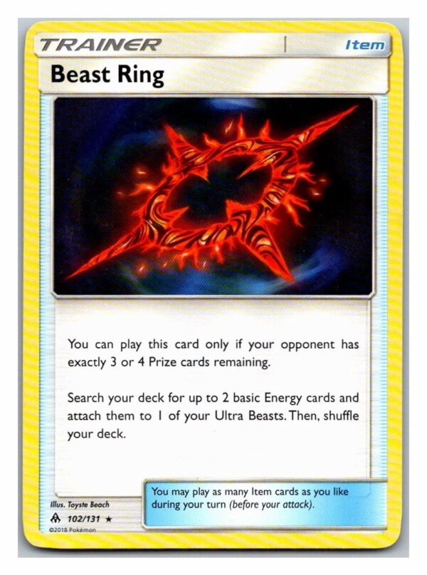 Beast Ring 102/131 Forbidden Light (Rare) (Exc Condition)