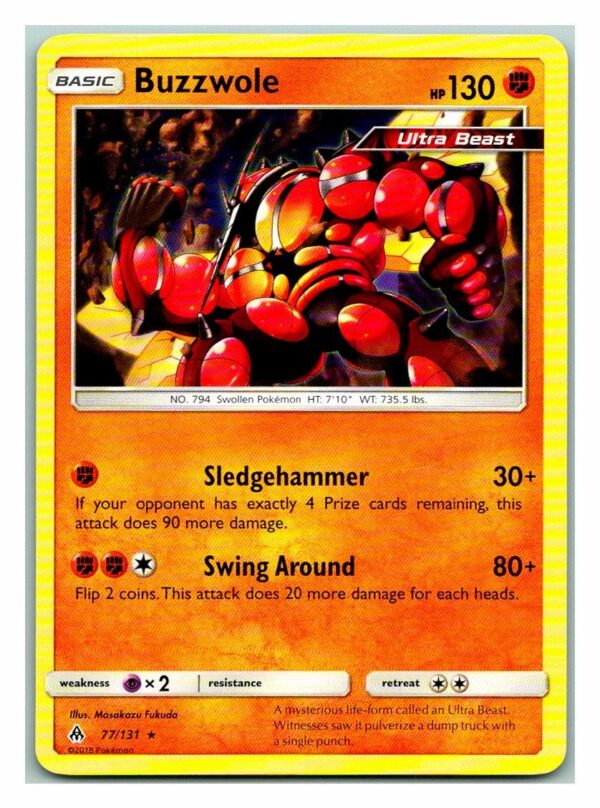 Buzzwole 77/131 Forbidden Light (Rare) (Exc Condition)