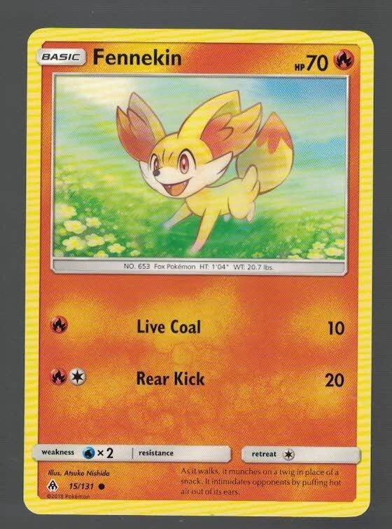 Fennekin 15/131 Forbidden Light (Common) (Exc Condition)