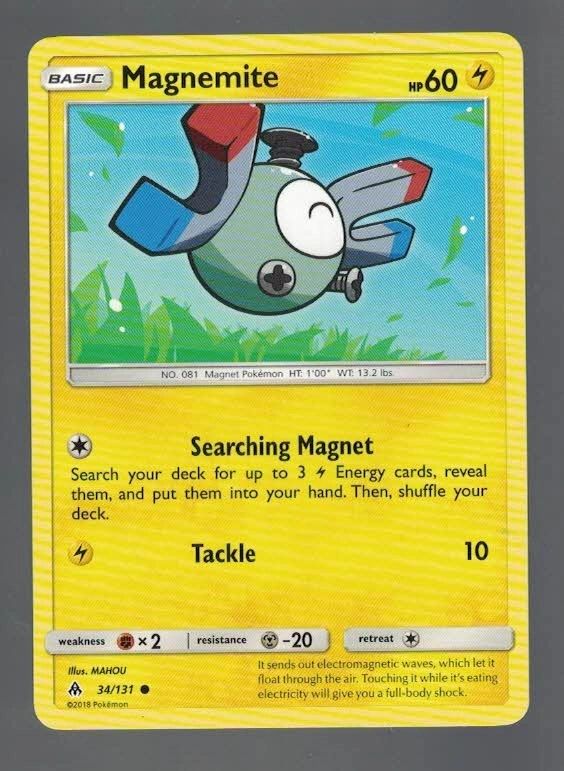Magnemite 34/131 Forbidden Light (Common) (Exc Condition)