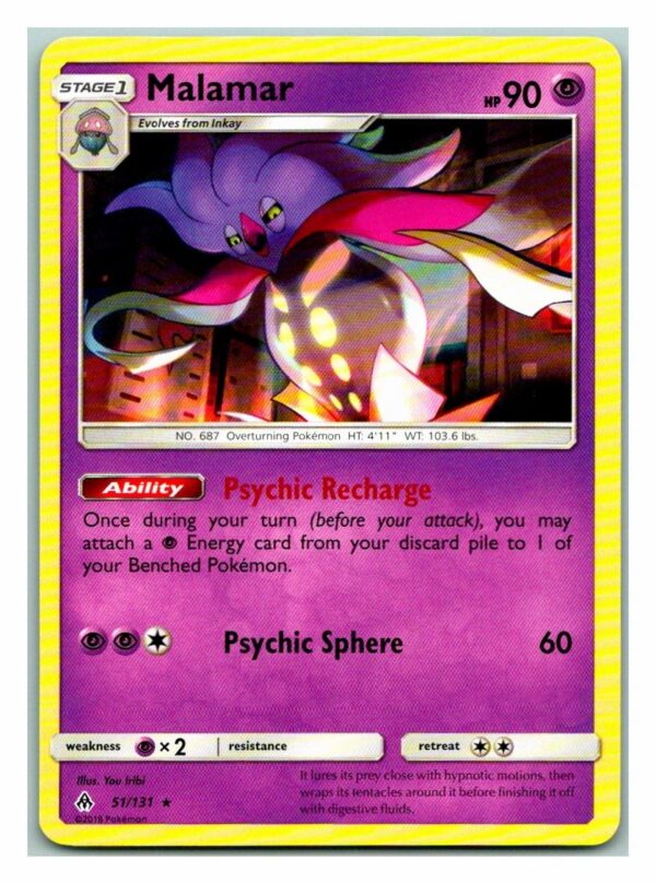 Malamar 51/131 Forbidden Light (Rare) (Exc Condition)
