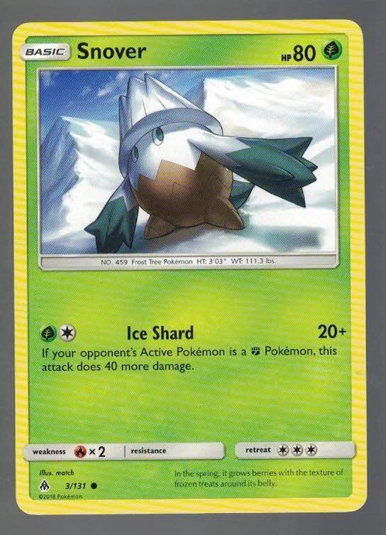 Snover 3/131 Forbidden Light (Common) (Exc Condition)