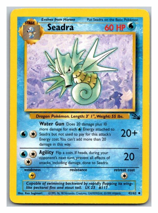 Seadra 42/62 Fossil (Uncommon) (Unlimited Played Condition)