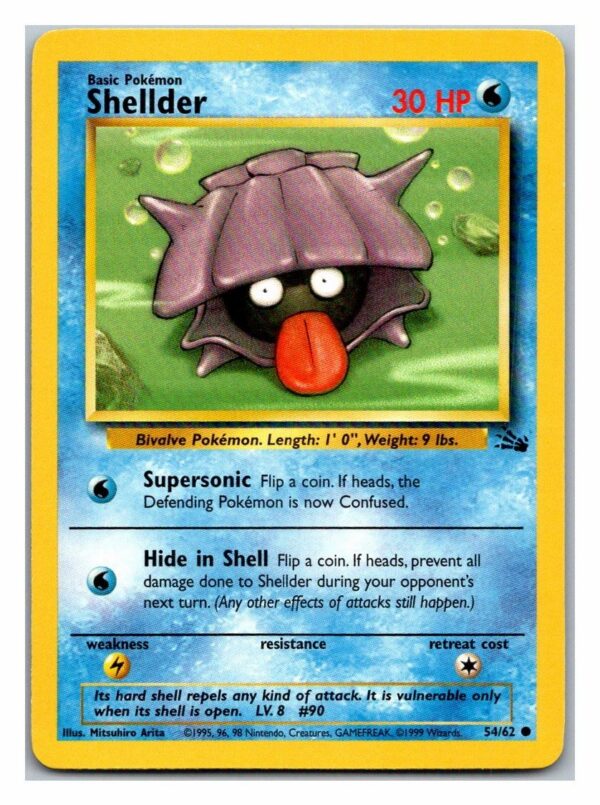 Shellder 54/62 Fossil (Common) (Unlimited LP Condition)