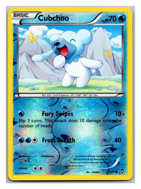 Cubchoo 21/111 Furious Fists (Reverse Holo) (LP Condition)