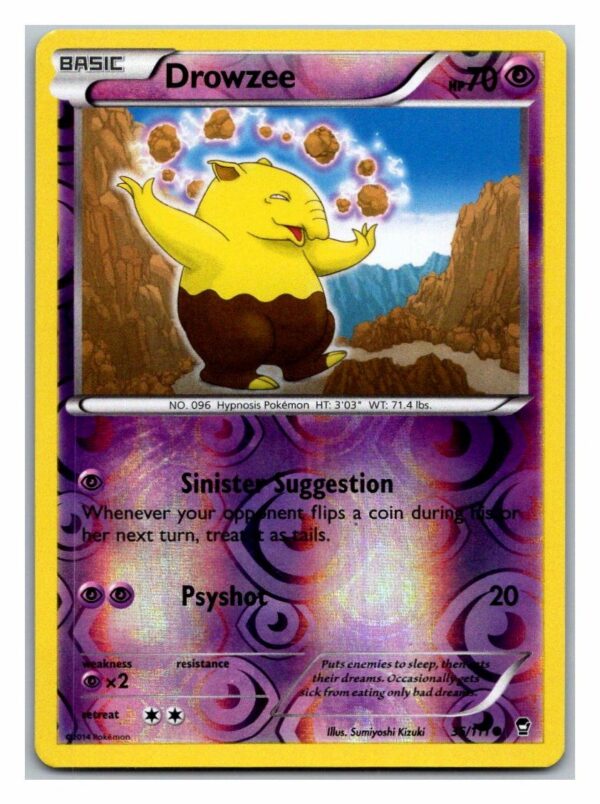 Drowzee 35/111 Furious Fists (Reverse Holo) (LP Condition)