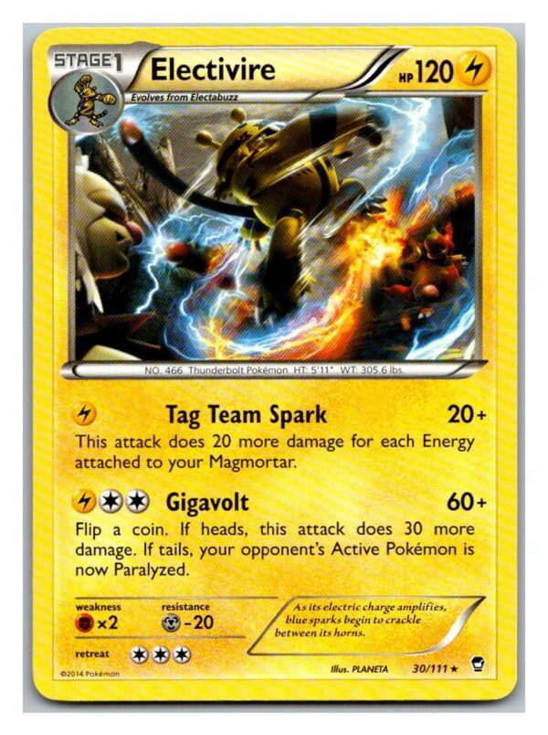 Electivire 30/111 Furious Fists (Rare) (Exc Condition)