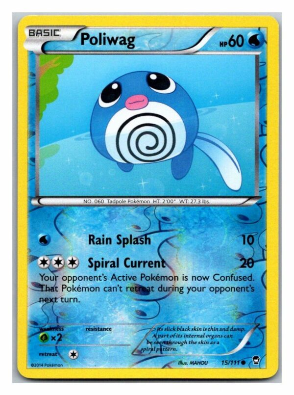 Poliwag 15/111 Furious Fists (Reverse Holo) (LP Condition)