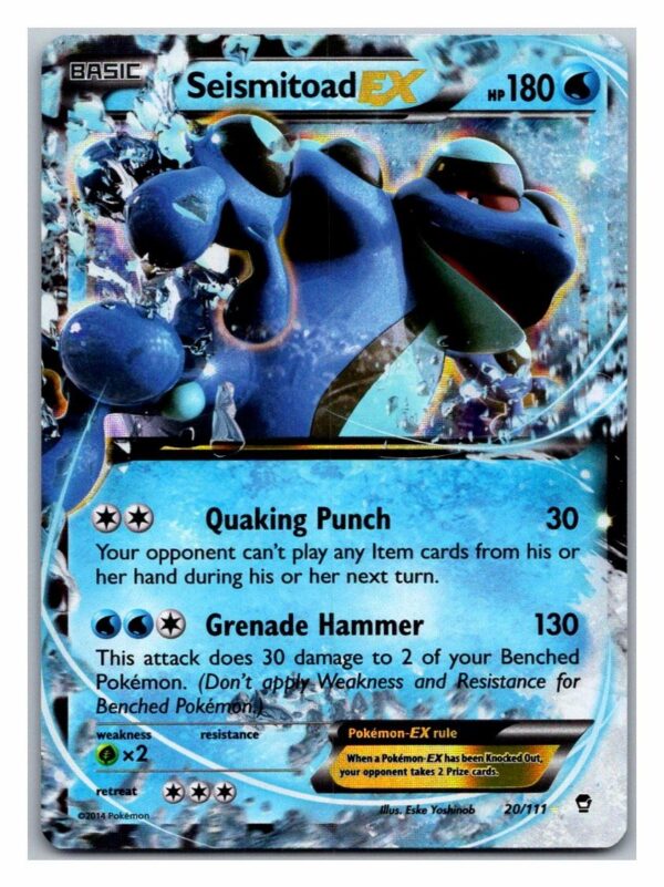 Seismitoad EX 20/111 Furious Fists (Ultra Rare) (Exc Condition)