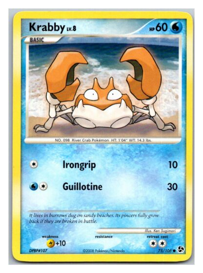 Krabby 75/106 Great Encounters (Common) (P Condition)