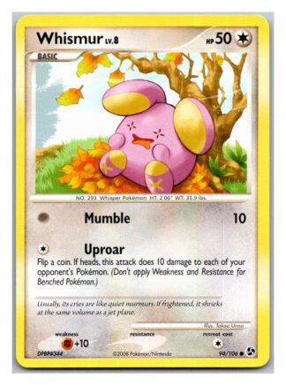 Whismur 94/106 Great Encounters (Common) (Exc Condition)